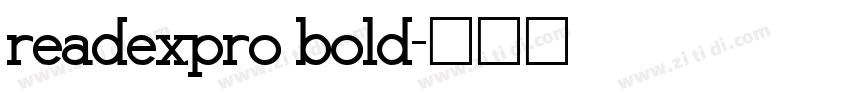 readexpro bold字体转换